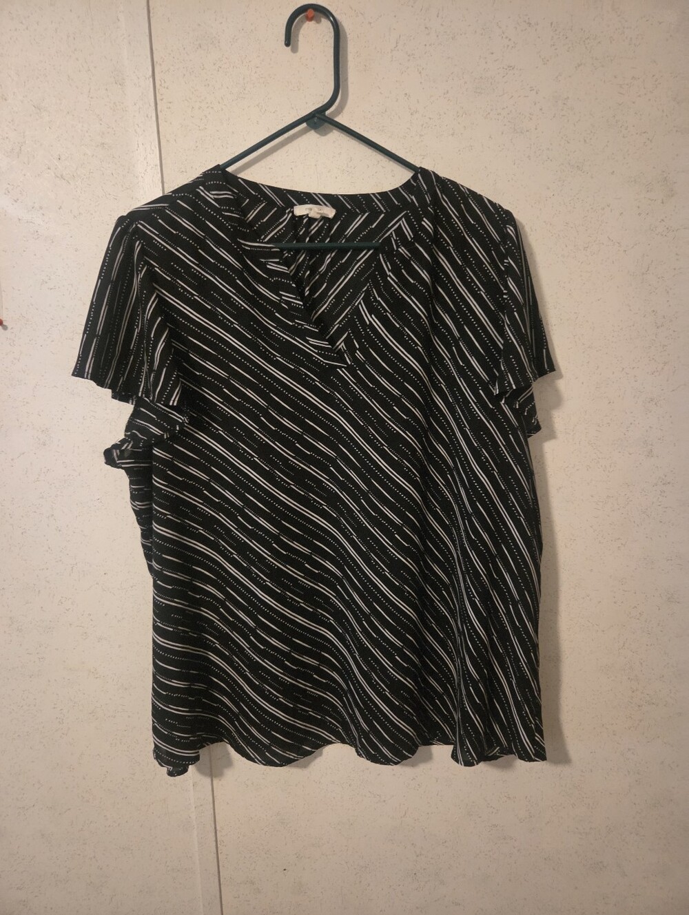 Maurices black and white blouse 1X